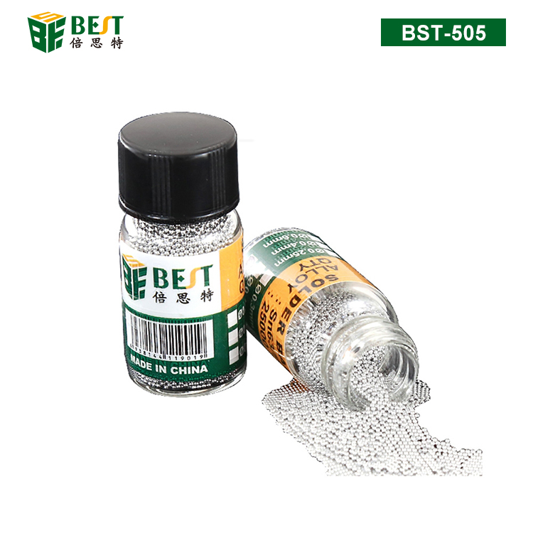 BST-505 锡珠 BGA封装 植锡球Sn63/Pb37 BGA有铅锡珠 2.5万粒装小瓶含铅锡球 0.3芯片植锡锡粒焊接