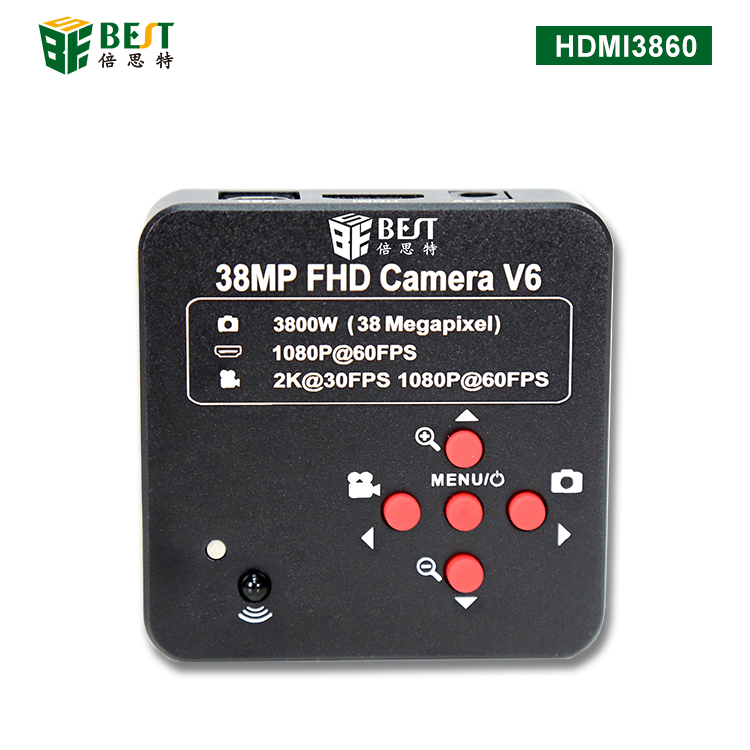 BST-3860 显微镜摄像机 黑色 高清视频显微镜工业相机高清摄像头 C/CS接口三目体视显微镜 主板珠宝芯片金属检测维修